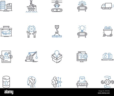 Computer Science Line Icons Collection Algorithm Binary Compilation