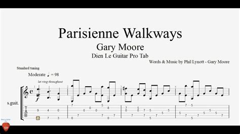 Parisienne Walkways Guitar Tutorial TAB YouTube