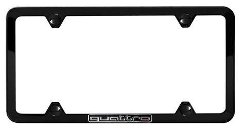 2021 Audi Rs5 Sportback License Plate Frame With Quattro Logo Black Powder Coated License