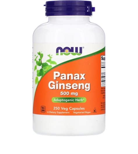 Panax Ginseng Mg Now Foods Kapsu Ek Topwitaminy