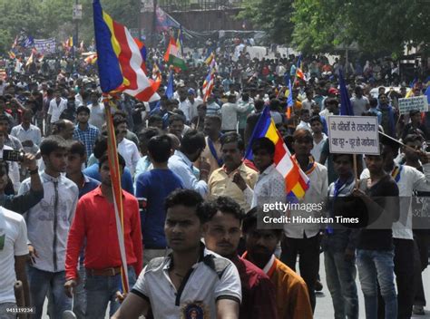 Dalits Staging A Protest During Bharat Bandh Called By Several Dalit