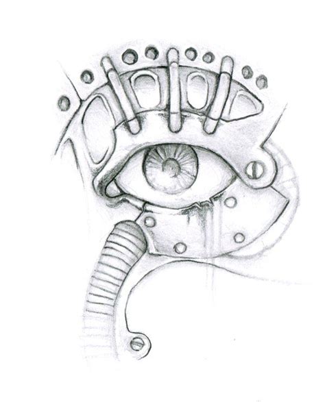 Best Free Biomechanical Drawing Sketch Free For Download - Sketch Art ...