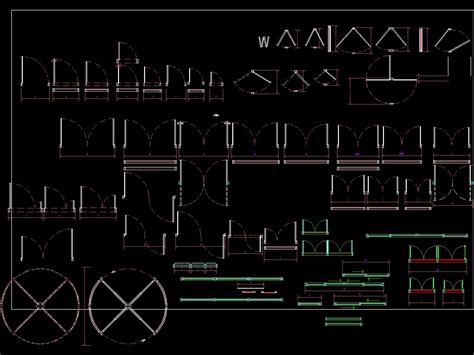 Bloques De Puertas En DWG 70 17 KB Librería CAD