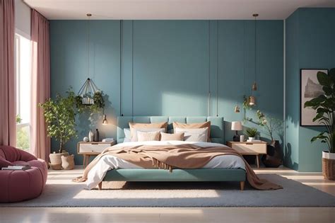 Premium AI Image | Modern colorful bedroom