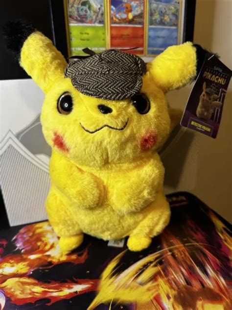 Detective Pikachu Pokemon Plush Soft Toy Cm Picclick Uk