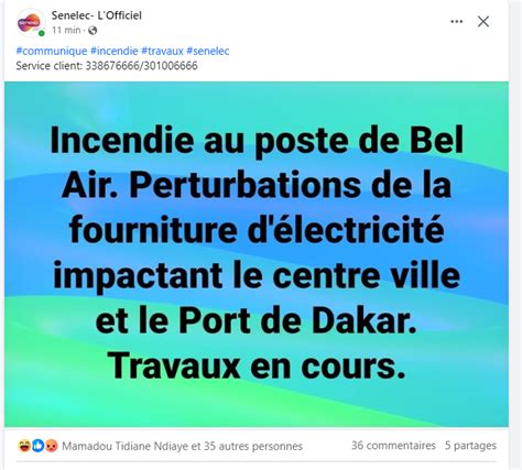 Coupure D Lectricit Au Centre Ville La Senelec Confirme Lagent