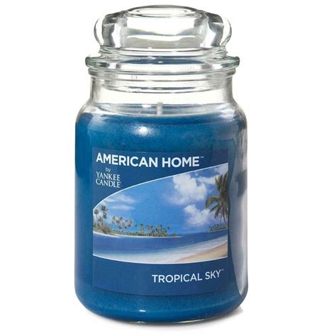 Yankee Candle Scented Fragrance Wax Candles Classic Luxury Large Glass Jar 19oz 538g Tropical Sky