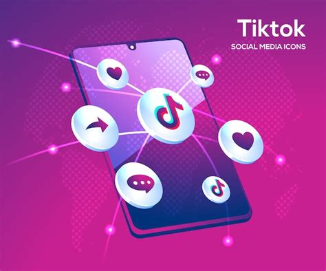 Premium Vector Tiktok Social Media Icons With Smartphone Symbol