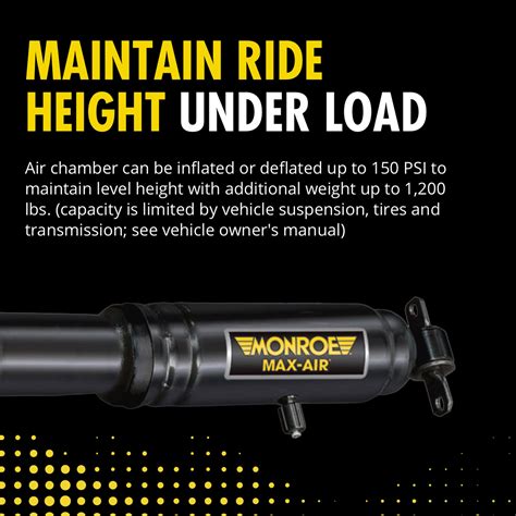 Monroe MA822 Rear Max-Air Air Shock Absorber Buick LeSabre, Lucerne, P ...