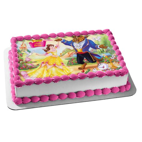 Disney Beauty And The Beast Belle And Beast Dancing Outdoors Edible