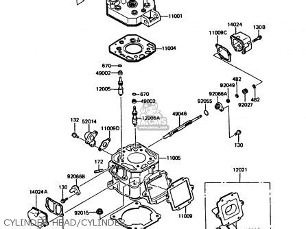 Kawasaki KMX125 A5 1990 EUROPE UK GR NR ST Parts Lists And Schematics