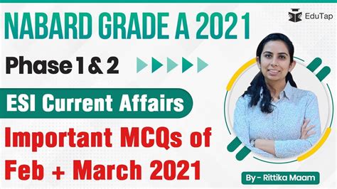 NABARD Grade A 2021 Phase 1 And 2 ESI Current Affairs Important