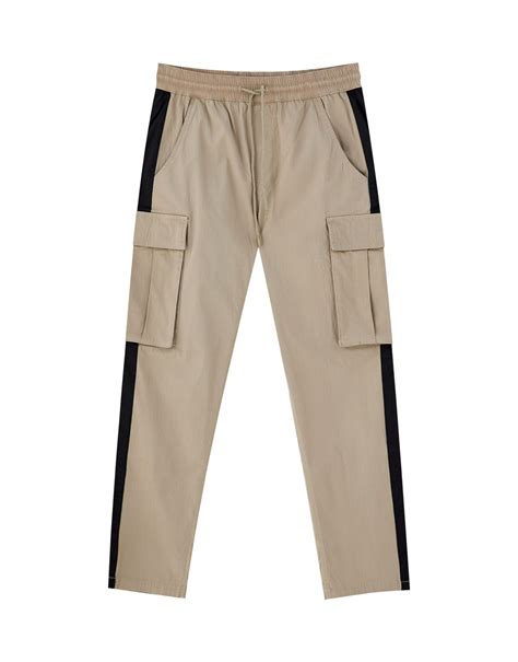 Venta Pantalones Cargo Hombre Pull And Bear En Stock