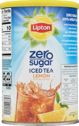 Lipton Lemon Zero Sugar Ice Tea Mix 81 Oz Frys Food Stores