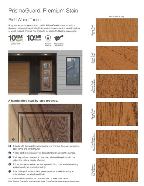 Staining Fiberglass Doors Therma Tru Glass Designs