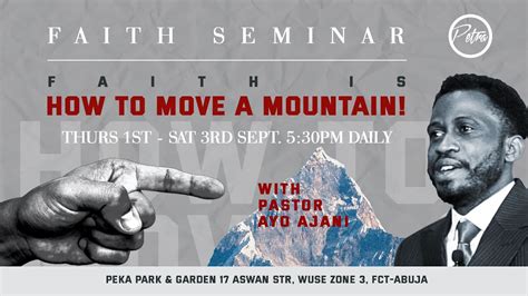 FAITH SEMINAR DAY 2 With PASTOR AYO AJANI PETRA CHRISTIAN CENTRE