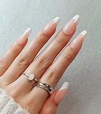 Amazon SHANGMENG Chrome Nude Press On Nails Square Soft Gel