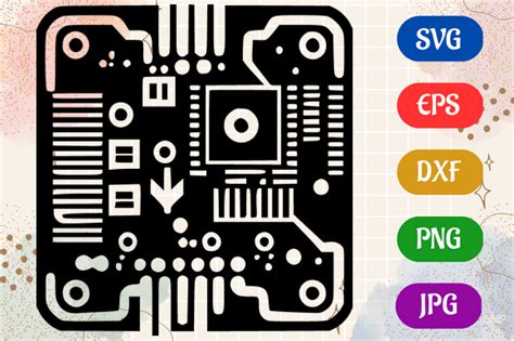 5 Circuit Board Symbol Designs & Graphics