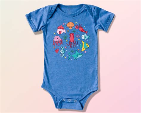 Undersea Animals Baby Onesie® Cute Ocean Animals Baby Bodysuit Funny