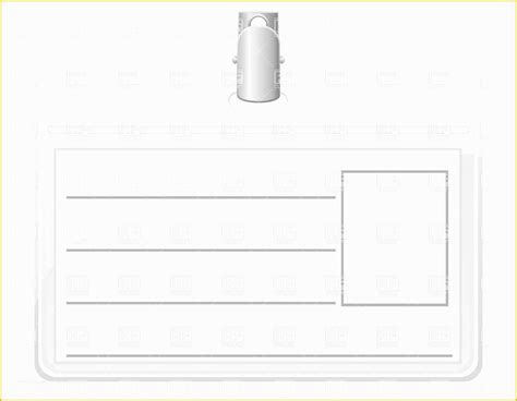 Free Photo Id Badge Template Of Identification Card Blank White Name ...