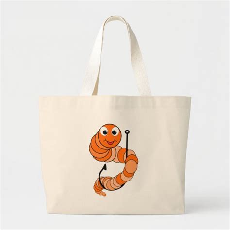 Fishing Worm Tote Bags Zazzle