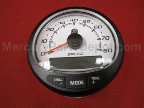 Mercury SmartCraft SC1000 Speedometer 80 Mph White P N 79 8M0135627