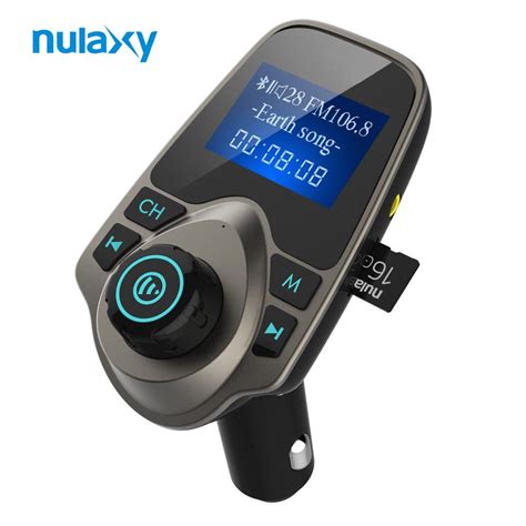 Nulaxy Car Mp Player Bluetooth Fm Transmitter Hands Free Car Kit Audio