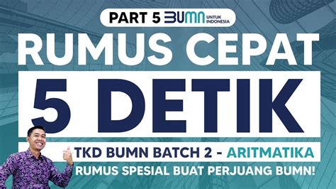 Soal Tkd Bumn 2022 Batch 2 Rumus Cepat 5 Detik Youtube