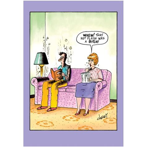 Hot Flash Funny Humorous Tom Cheney Birthday Card