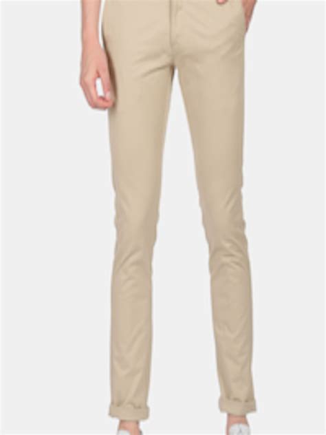 Buy U S Polo Assn Men Beige Austin Trim Fit Solid Casual Trousers