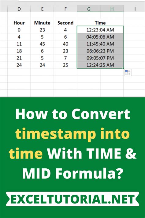 How To Convert Time To Timestamp In Excel Printable Timeline Templates