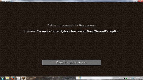 Minecraft Internal Exception Upon Entering Server Arqade