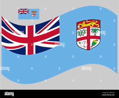 Waving Flag Of Fiji Vector Illustration Eps Stock Vector Image