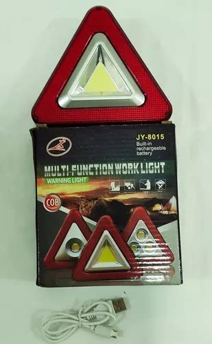 Triangulo De Emergencia Seguridad Led Recargable Solar Usb Cuotas