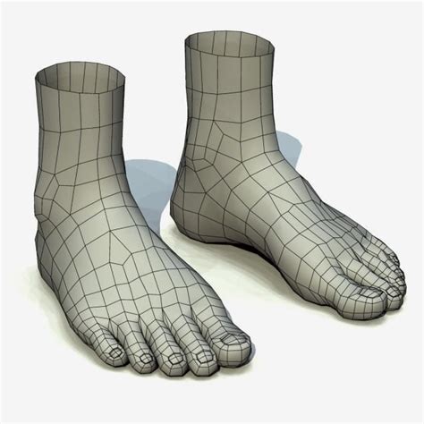 3d Model Of Feet デジタルアートのチュートリアル トポロジー 人体