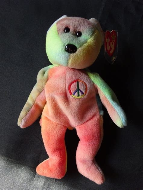 Original Ty Beanie Baby Peace The Bear Style With P V C