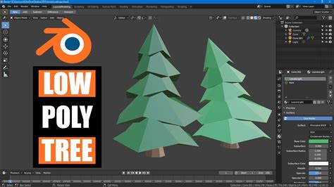 Blender Low Poly Tree Tutorial Low Poly Landscape Part 1 Youtube