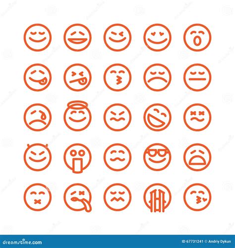 Sistema De Emoticons Del Emoji Ilustraci N Del Vector Ilustraci N De