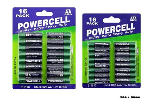 Powercell Heavy Duty Super Extra All Purpose Strong Batteries Aa