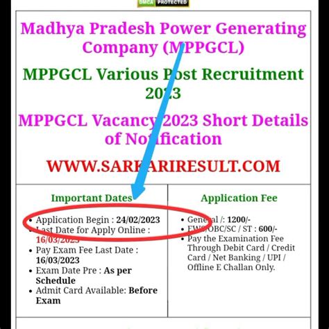 Madhya Pradesh Mppgcl Ae Je Ao Other Post Recruitment Apply