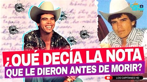 Qué decía la nota que le entregaron a Chalino Sánchez antes de morir