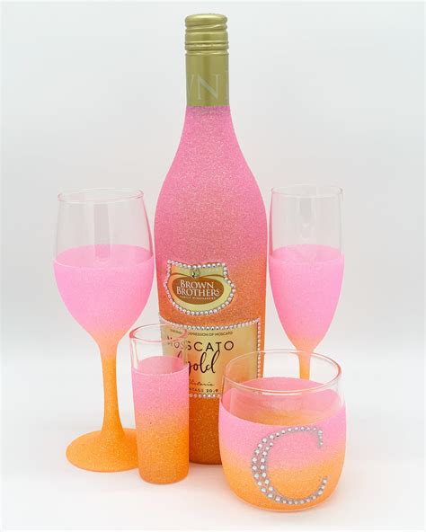 750ml Moscato Wine Glass Alcohol Bottle Ts Glitterastic