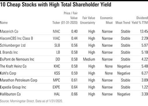 Undervalued Companies With High Shareholder Yield Morningstar