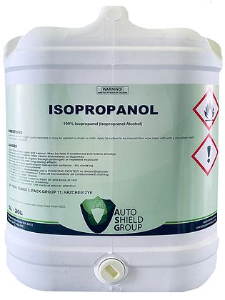 Isopropyl Alcohol IPA 20L ISOPROPANOL Auto Shield