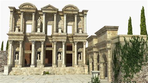 3d Ephesus Library Of Celsus Model Turbosquid 2036855