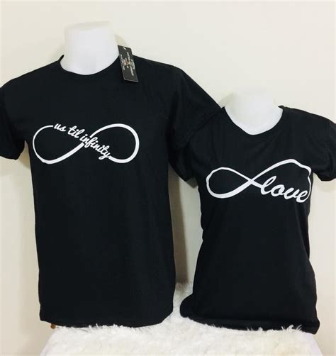 Couple Shirts Design Black Infinity