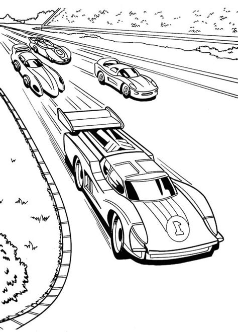 Race Cars Coloring Page - Free Printable Coloring Pages