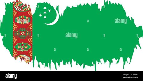 Turkmenistan Flag Vector Illustration Stock Vector Image And Art Alamy