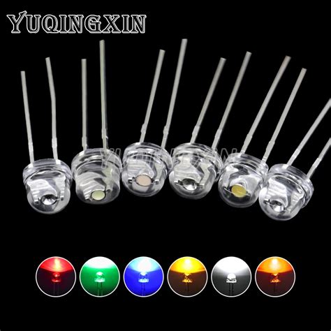 Sombrero De Paja LED Blanco Superbrillante 50 Piezas 5mm 0 3 W 0 5 W 0