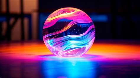 premium ai image glowing ball   shape   ball
